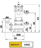 4KW Raw Sewage Pump 80mm 380V